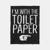 Couverture Polaire I'm With The Toilet Paper Matching Costume Hallowe (Devant)