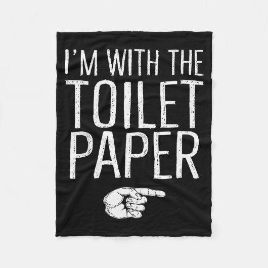 Couverture Polaire I'm With The Toilet Paper Matching Costume Hallowe (Devant)