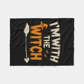 Couverture Polaire I'm With The Witch Funny Husband Halloween Costume (Devant (Horizontal))