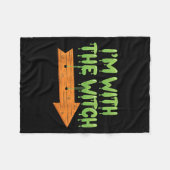 Couverture Polaire I'm With The Witch Halloween Couples Matching Soky (Devant (Horizontal))
