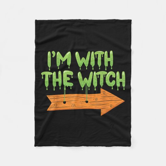 Couverture Polaire I'm With The Witch Halloween Couples Matching Soky (Devant)