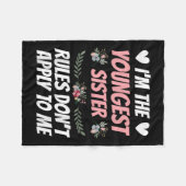 Couverture Polaire I'm Youngest Sister Rules Don't Apply To Me Funny (Devant (Horizontal))