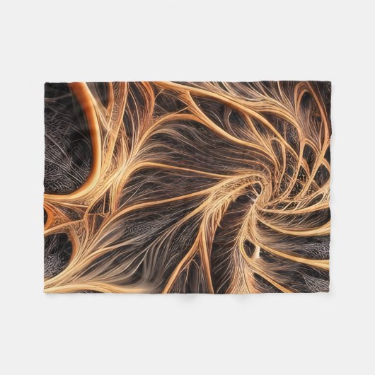 Couverture Polaire Image Abstraite - 3D Fractal, art numérique, braun (Devant (Horizontal))