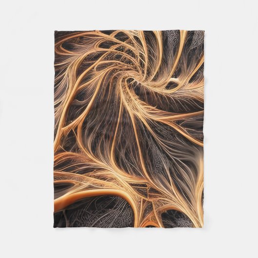 Couverture Polaire Image Abstraite - 3D Fractal, art numérique, braun (Devant)