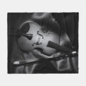 Couverture Polaire Image de b&W à vie morte d'un violon (Devant (Horizontal))
