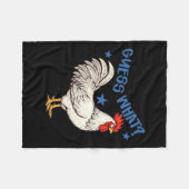 Couverture Polaire Image de derrière de poulet devine quoi (Devant (Horizontal))