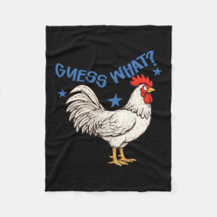 Couverture Polaire Image de derrière de poulet devine quoi