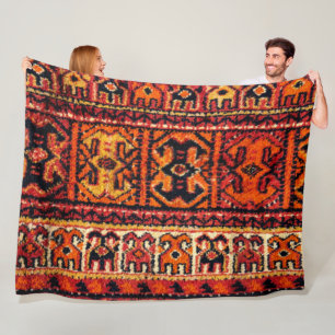 Couverture Polaire Image d'un tapis vintage. Texture impressionnante