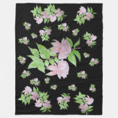 Couverture Polaire image florale de bouquets de jolies fleurs roses (Devant)