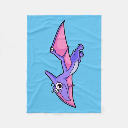 Couverture Polaire Image Mignonne D'Un Ptérodactyle Volant. (Devant)