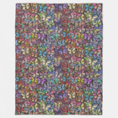 Couverture Polaire imaginaire arc-en-ciel  papillon motif (Devant)