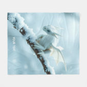 Couverture Polaire Imaginaire Bébé blanc mignon Dragon (Devant (Horizontal))