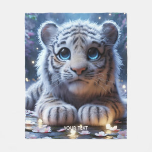 Couverture Polaire Imaginaire Bébé blanc Tigre mou