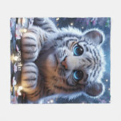 Couverture Polaire Imaginaire Bébé blanc Tigre mou (Devant (Horizontal))
