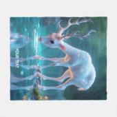 Couverture Polaire Imaginaire Bleu Bébé Boeuf Cerf (Devant (Horizontal))