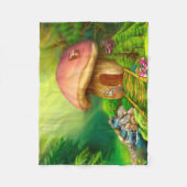 Couverture Polaire Imaginaire champignon maison (Devant)