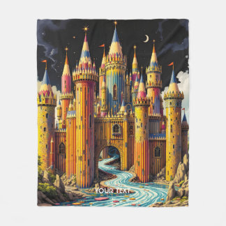Couverture Polaire Imaginaire Château Cute De Crayons
