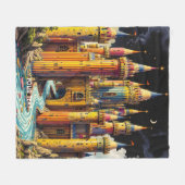 Couverture Polaire Imaginaire Château Cute De Crayons (Devant (Horizontal))