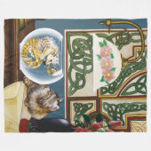 Couverture Polaire Imaginaire Cheval de Mer de Chat (Devant (Horizontal))