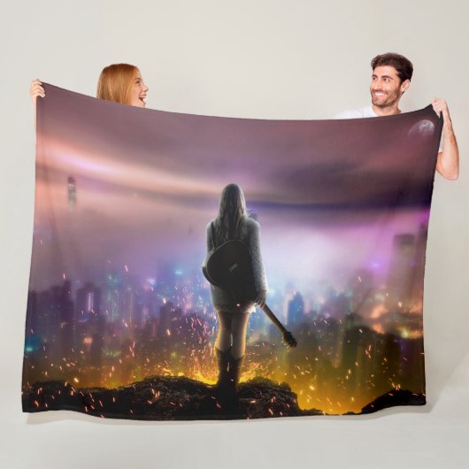 COUVERTURE POLAIRE IMAGINAIRE CITY LIGHTS (En situation)
