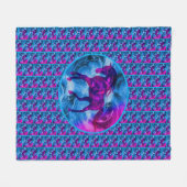 Couverture Polaire Imaginaire coloré Cheval animal (Devant (Horizontal))