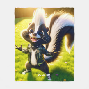 Couverture Polaire Imaginaire Cute Skunk Punk Style