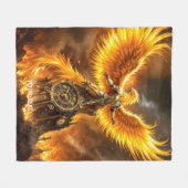 Couverture Polaire Imaginaire Cute Steampunk Flames Phoenix (Devant (Horizontal))