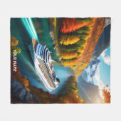 Couverture Polaire Imaginaire Cute Vivid Cruise Liner River (Devant (Horizontal))