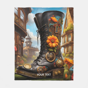 Couverture Polaire Imaginaire Cute Vivid Steampunk Boot House. Parfai