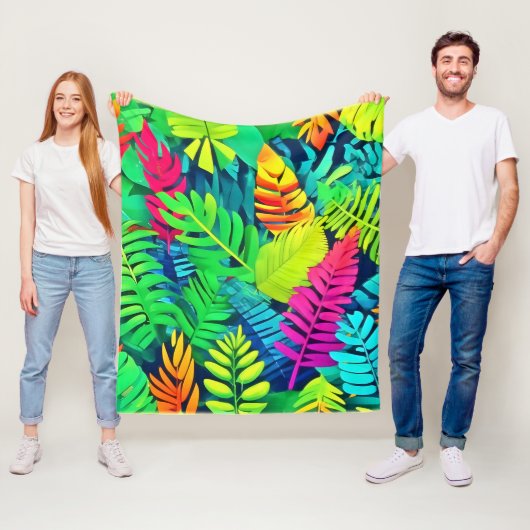 Couverture Polaire Imaginaire de Neon Rainforest (En situation)