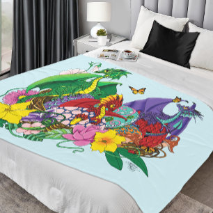 Couverture Polaire Imaginaire de nid de bébé dragon