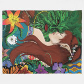 Couverture Polaire Imaginaire d'elfe vert (Devant (Horizontal))