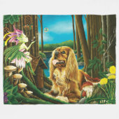 Couverture Polaire Imaginaire du roi Charles Spaniel Sprite (Devant (Horizontal))