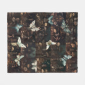 Couverture Polaire Imaginaire fantasque gothique fée moth patchwork (Devant (Horizontal))