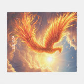 Couverture Polaire Imaginaire Flamme mignonne Phoenix augmente (Devant (Horizontal))