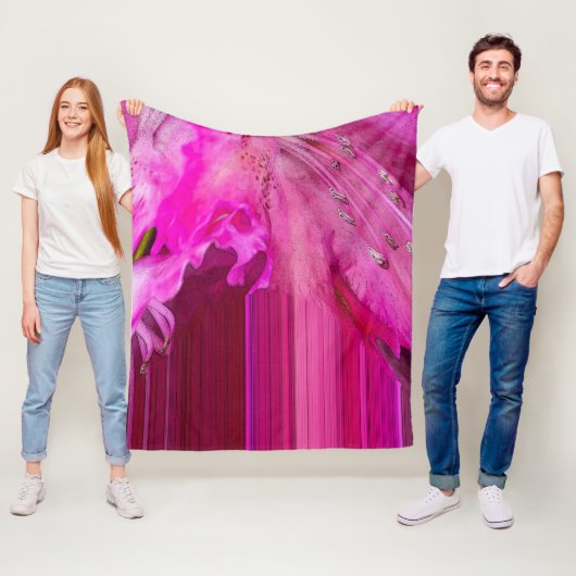 Couverture Polaire Imaginaire Fuchsia (En situation)