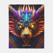 Couverture Polaire Imaginaire mignon Ours Vivid Dragon arc-en-ciel (Devant)