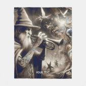 Couverture Polaire Imaginaire mignonne Assistant Forêt de trompette (Devant)