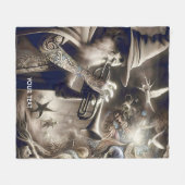 Couverture Polaire Imaginaire mignonne Assistant Forêt de trompette (Devant (Horizontal))