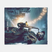 Couverture Polaire Imaginaire mignonne City Music Man (Devant (Horizontal))