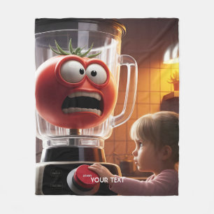 Couverture Polaire Imaginaire mignonne fille mélangeur tomate