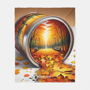 Couverture Polaire Imaginaire Mignonne Forêt Tin d'automne