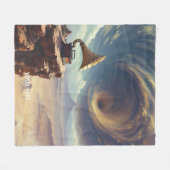 Couverture Polaire Imaginaire Mignonne Musique Du Désert (Devant (Horizontal))