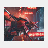 Couverture Polaire Imaginaire Mignonne Vivid Samurai En Rouge (Devant (Horizontal))