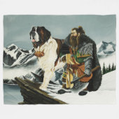 Couverture Polaire Imaginaire nain Saint Bernard Dog (Devant (Horizontal))
