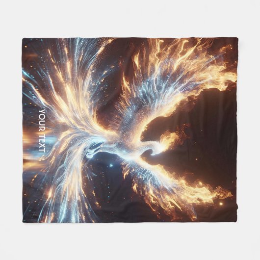 Couverture Polaire Imaginaire Phoenix Feu mignon renaître (Devant (Horizontal))
