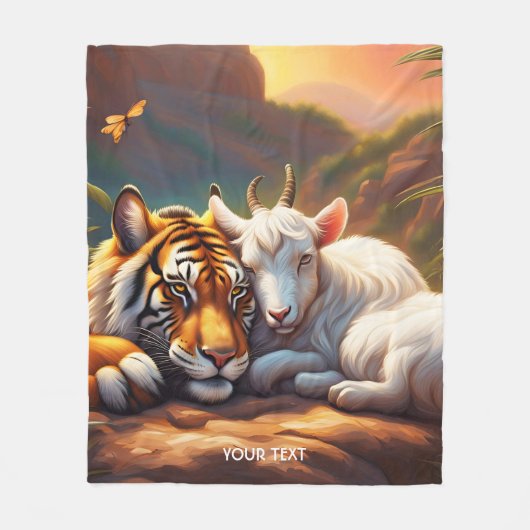 Couverture Polaire Imaginaire Vive Sleeping Tiger Chèvre (Devant)