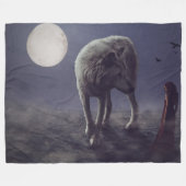 Couverture Polaire Imaginaire WOLF MOON (Devant (Horizontal))