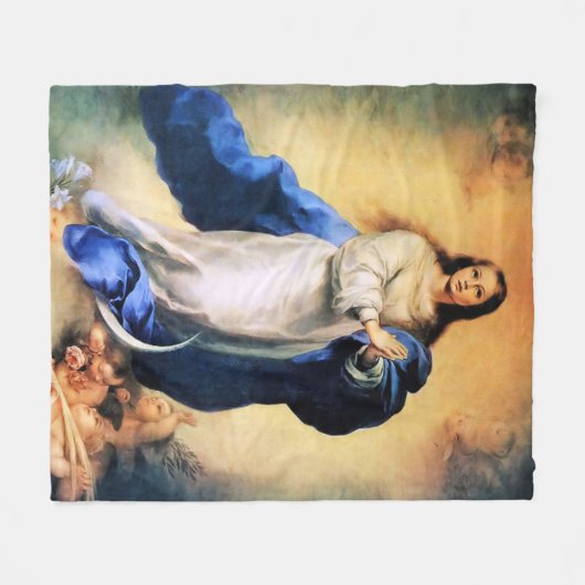 Couverture Polaire Immaculée Conception Gold (Devant (Horizontal))