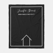 Couverture Polaire Immobilier Maison Monogram Realtor Black (Devant)